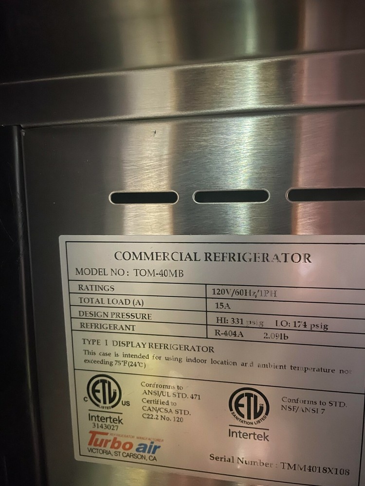 Turbo Air TOM-40B Open Display Refrigerator