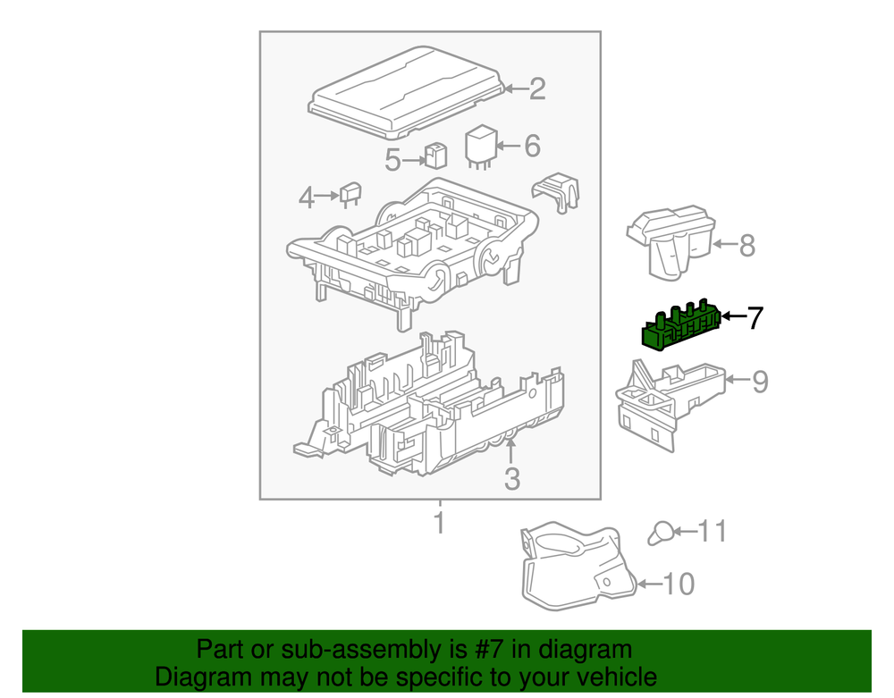 Genuine GM Battery Distribution Engine Compartment Fuse Block 23173653