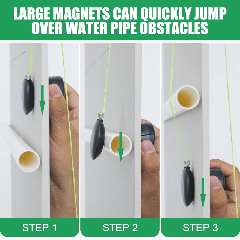 Zezzo Magnetic Wiremag Puller Wire Puller Tool Fish Tape Wire Pulling System
