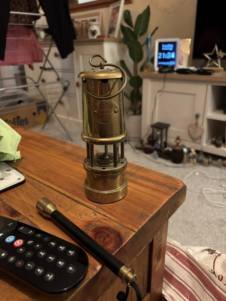 BRASS MINERS PROTECTOR LAMP VGC