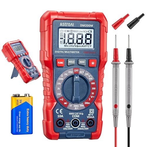 Digital Multimeter Voltage Tester, TRMS 2000 Counts Volt Meter; Fast and
