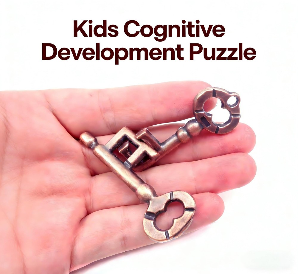 Traditional Metal Brain Teaser – Classic Puzzle Toy for Logic & Skill Develop...