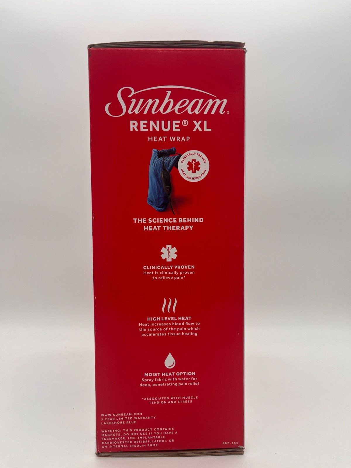 SUNBEAM RENEU XL HEAT WRAP NECK SHOULDERS BACK 25" x 25" NEW MR 979