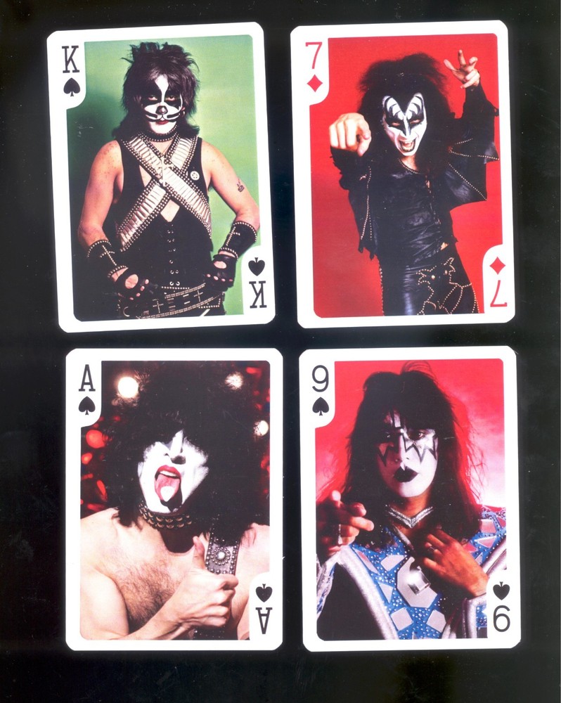 KISS Rock Band Playing Cards Gene Simmons, Paul Stanley, Ace Frehley Peter Criss