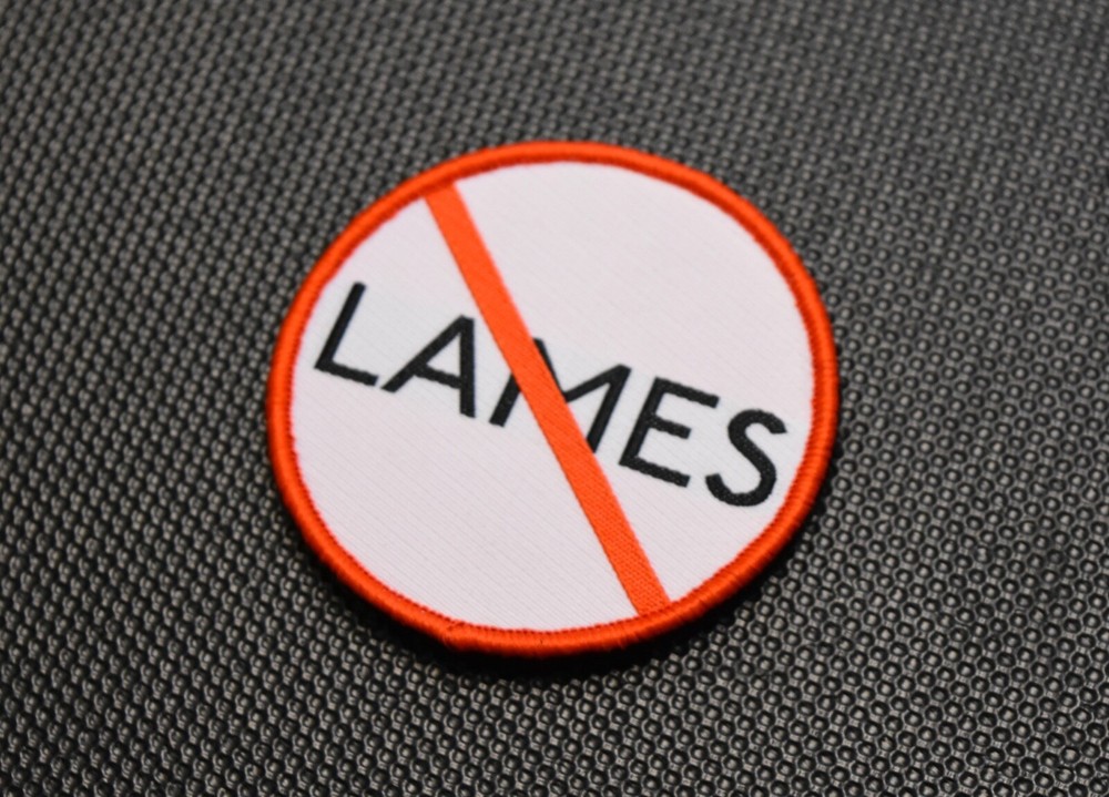 No Lames Woven Uniform Patch Foos Gone Wild Cholo Chon Chon Hook & Loop Backing