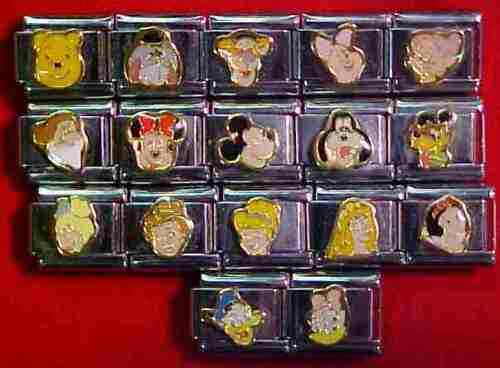 Disney 9mm Italian Add-A-Link Charms Stainless Steel 15 Different You choose