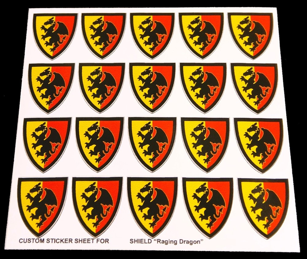 Custom Shield Replacement Sticker for Shield Castle Dragon
