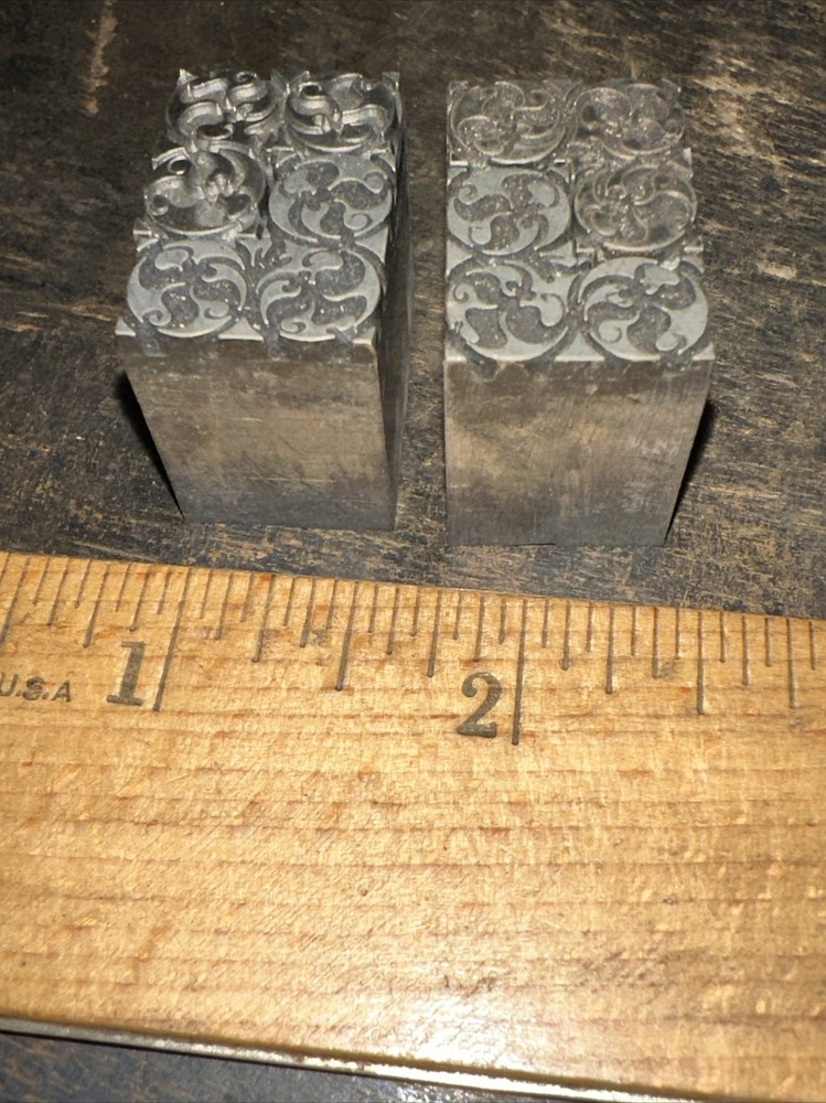 Print Block “ Gorgeous Border Frame “ Room For Type. Lead Blocks, Beautiful!!