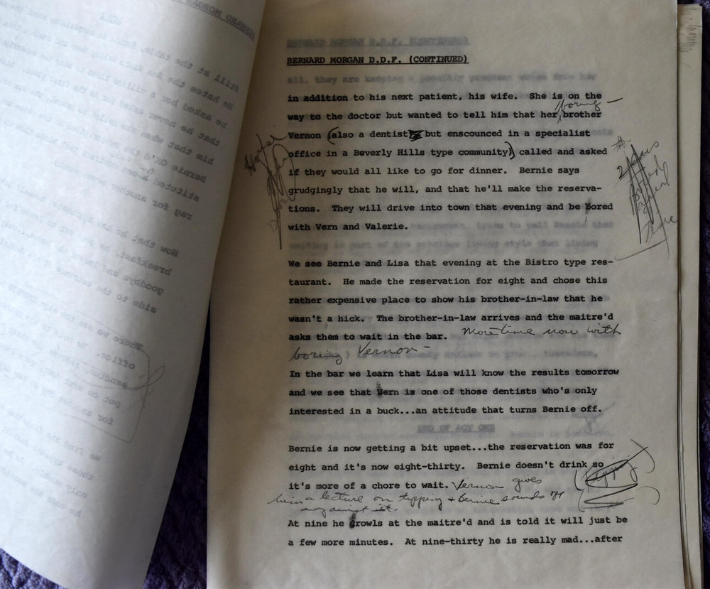 1970 " Bernard Morgan, D.D.F. " Original Screenplay Script