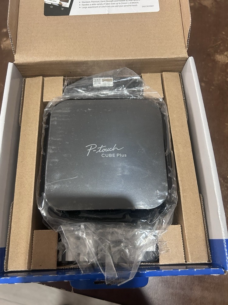 Brother P-Touch Cube Plus Label Maker Printer Bluetooth 5x5x2.6" Open Box