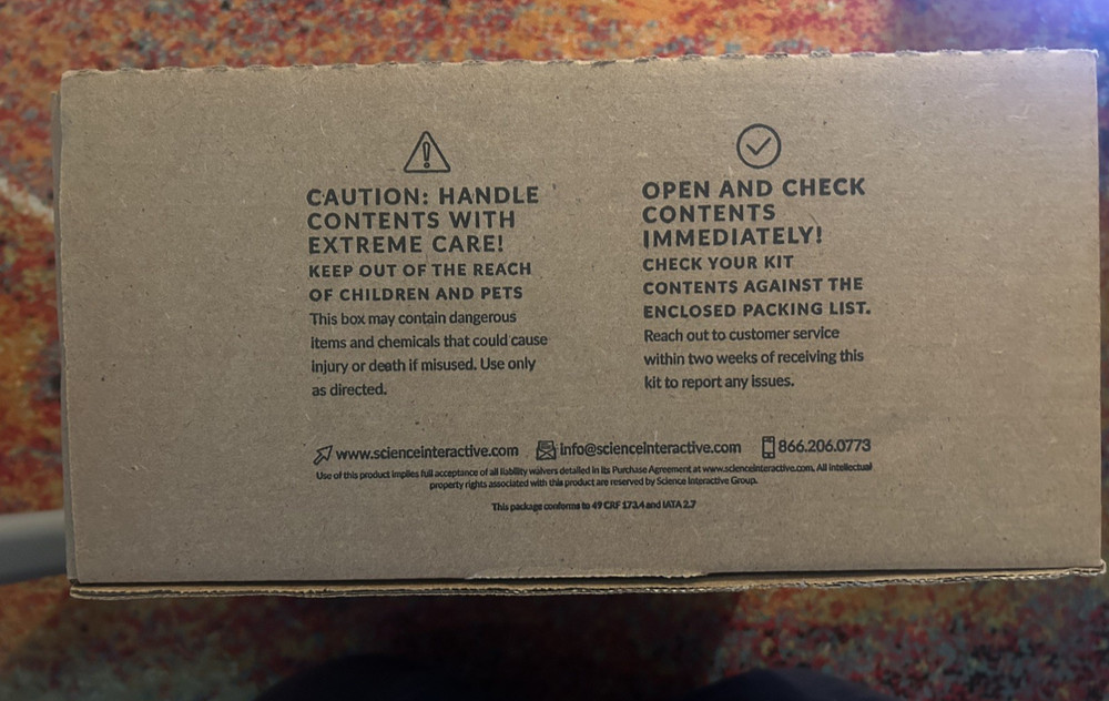 Science Interactive Chem 101 Lab Kit- New- OPEN BOX