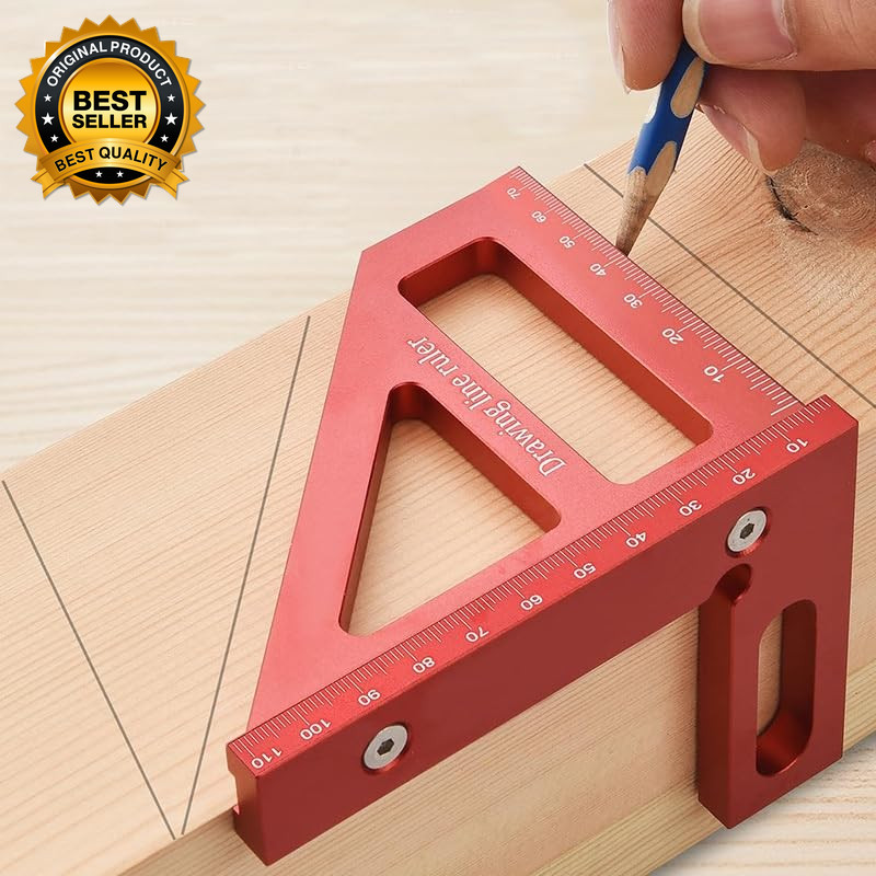 3D Multi-Angle Measuring Ruler, Miter Triangle Ruler High Precision Layout Measu