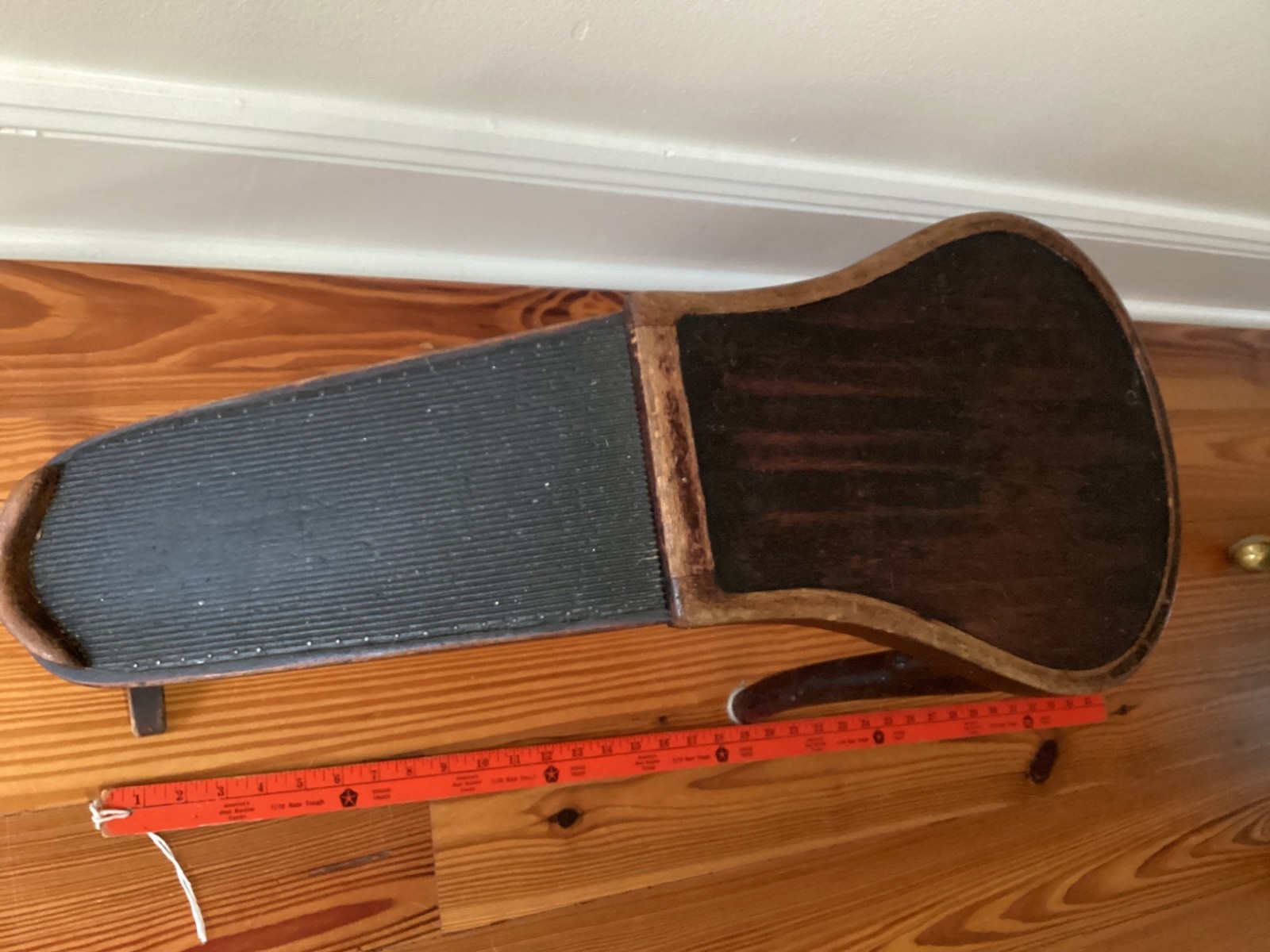 Antique Thonet Bentwood Shoe Fitting Stool, Brown, 25x12.5x15.5"