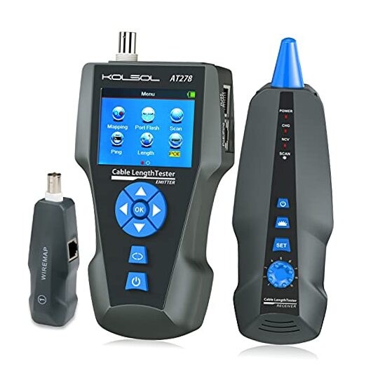 Network Cable Tester, AT278 TDR Multi-Functional LCD Wire Tracker for NF-8601S