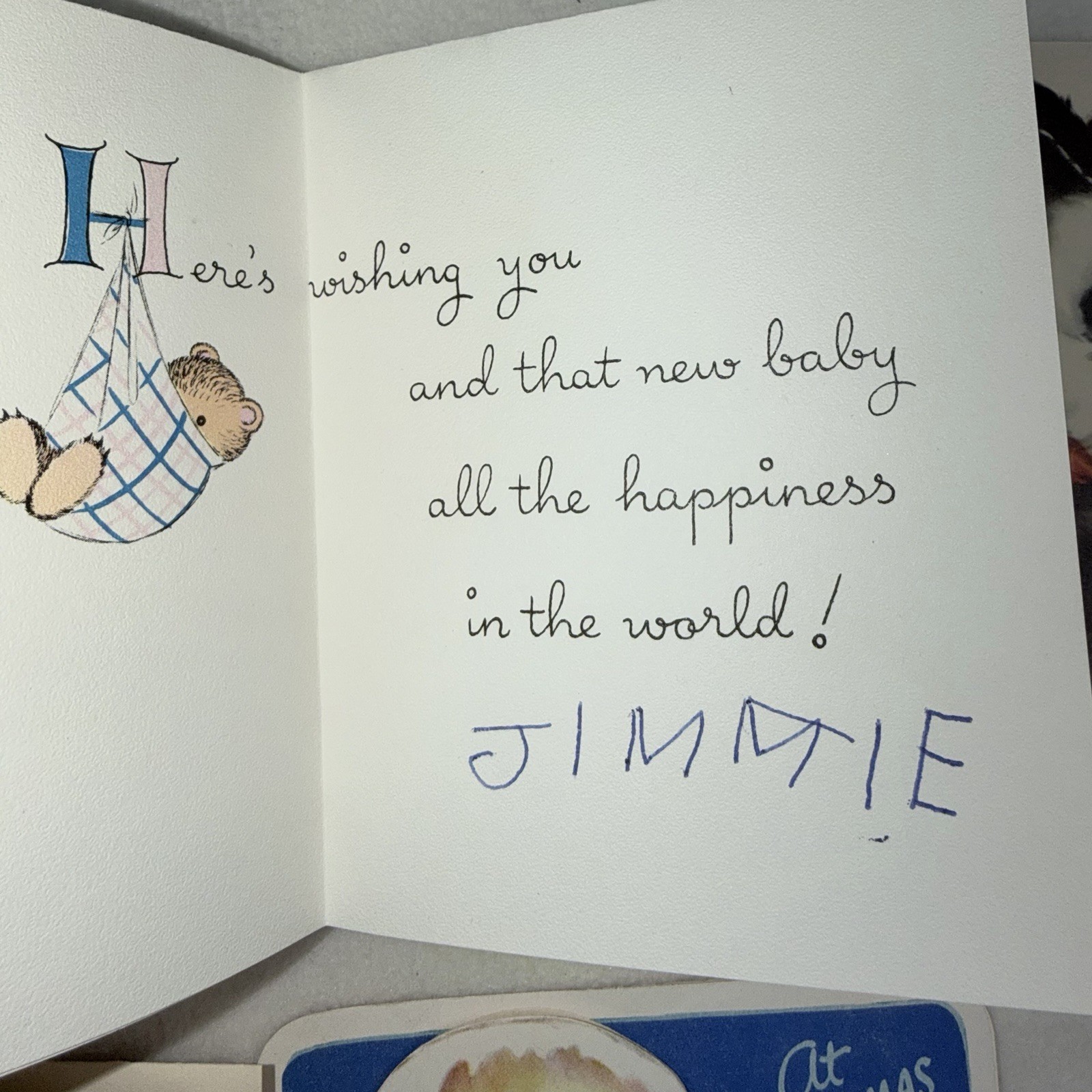 Vintage 1950s Cards Lot Used Die Cut Teddy Bear Pop Up Ephemera AGC Gibson