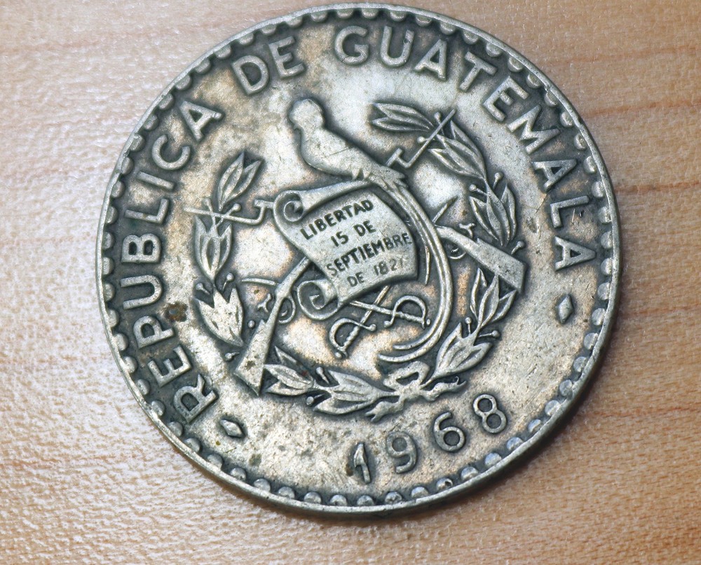 1968 Guatemala 25 Centavos