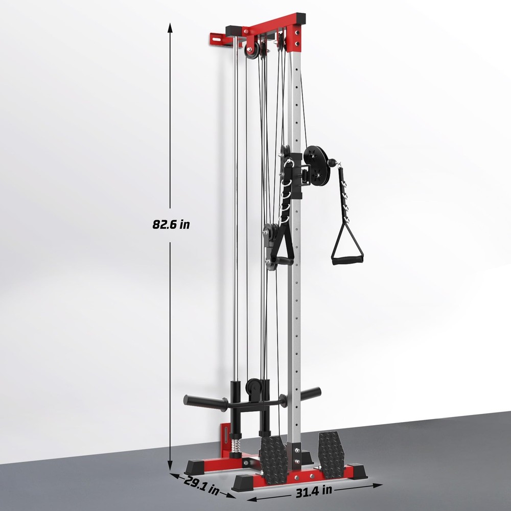 LAT Pulldown Machine, Wall Mount Cable Station Cable Cross Over Machine Training