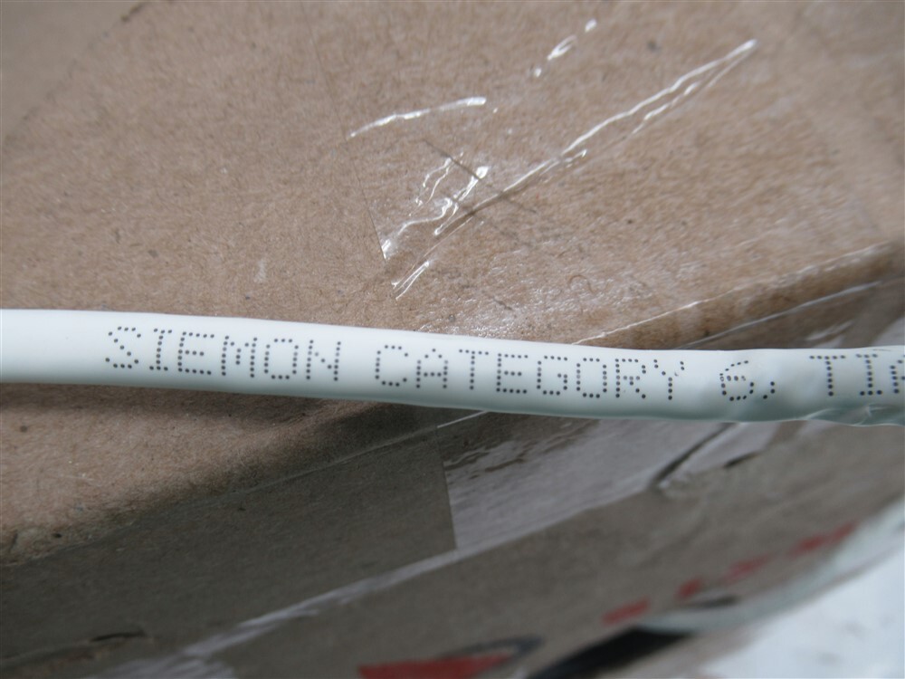 Siemon 9C6R4-E3-02-RXA , Cable, Copper,CAT 6,4 Pair,Solid,UTP,CMP,White ,1000 FT