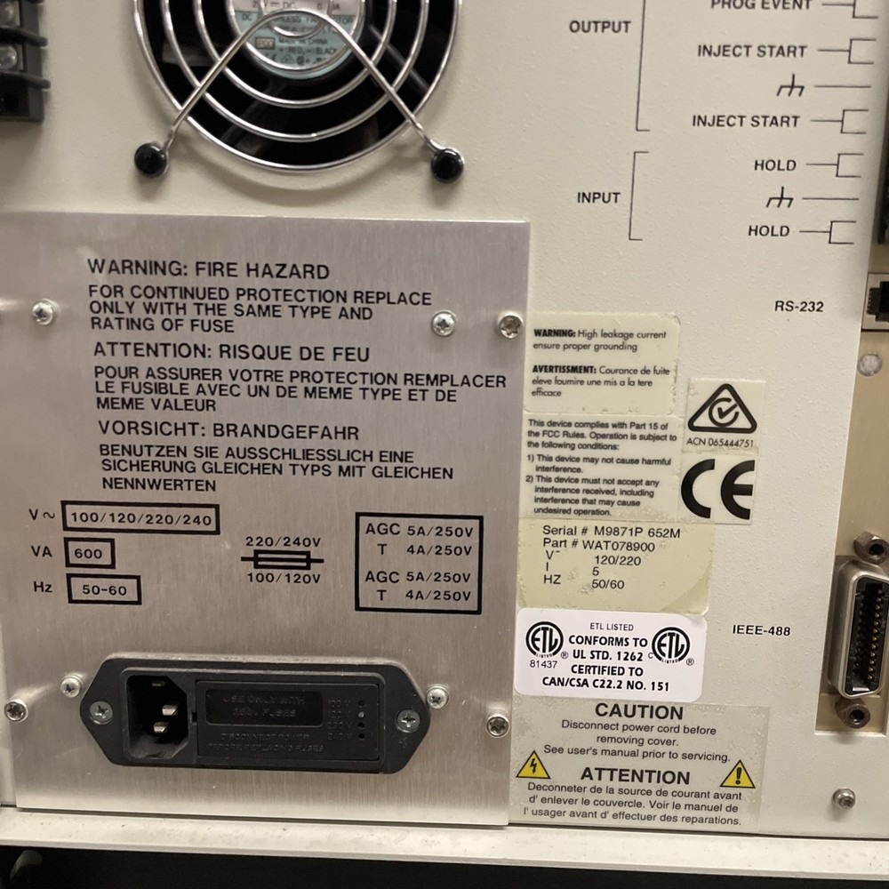 Waters 717 Plus HPLC Autosampler Powers Up to Blue Screen
