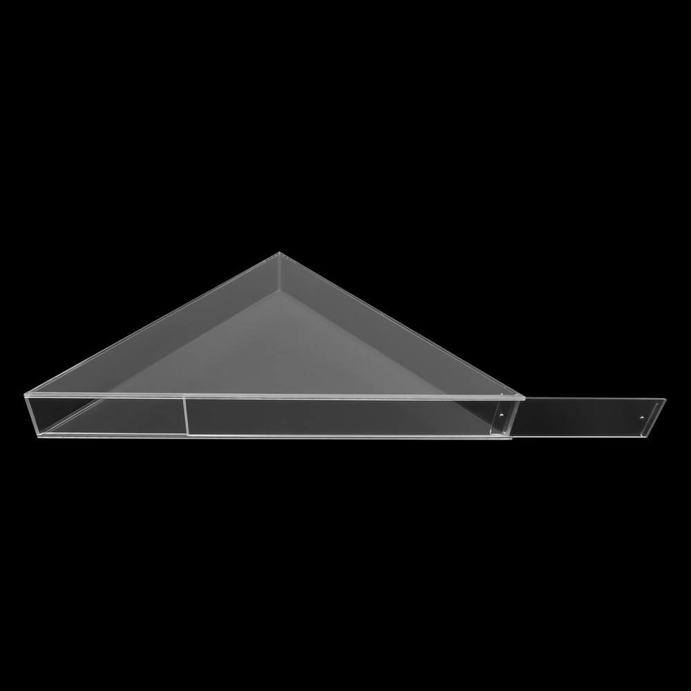 Flag Display Case Clear Acrylic Flag Box Triangle Holder for Table Wall Mounted