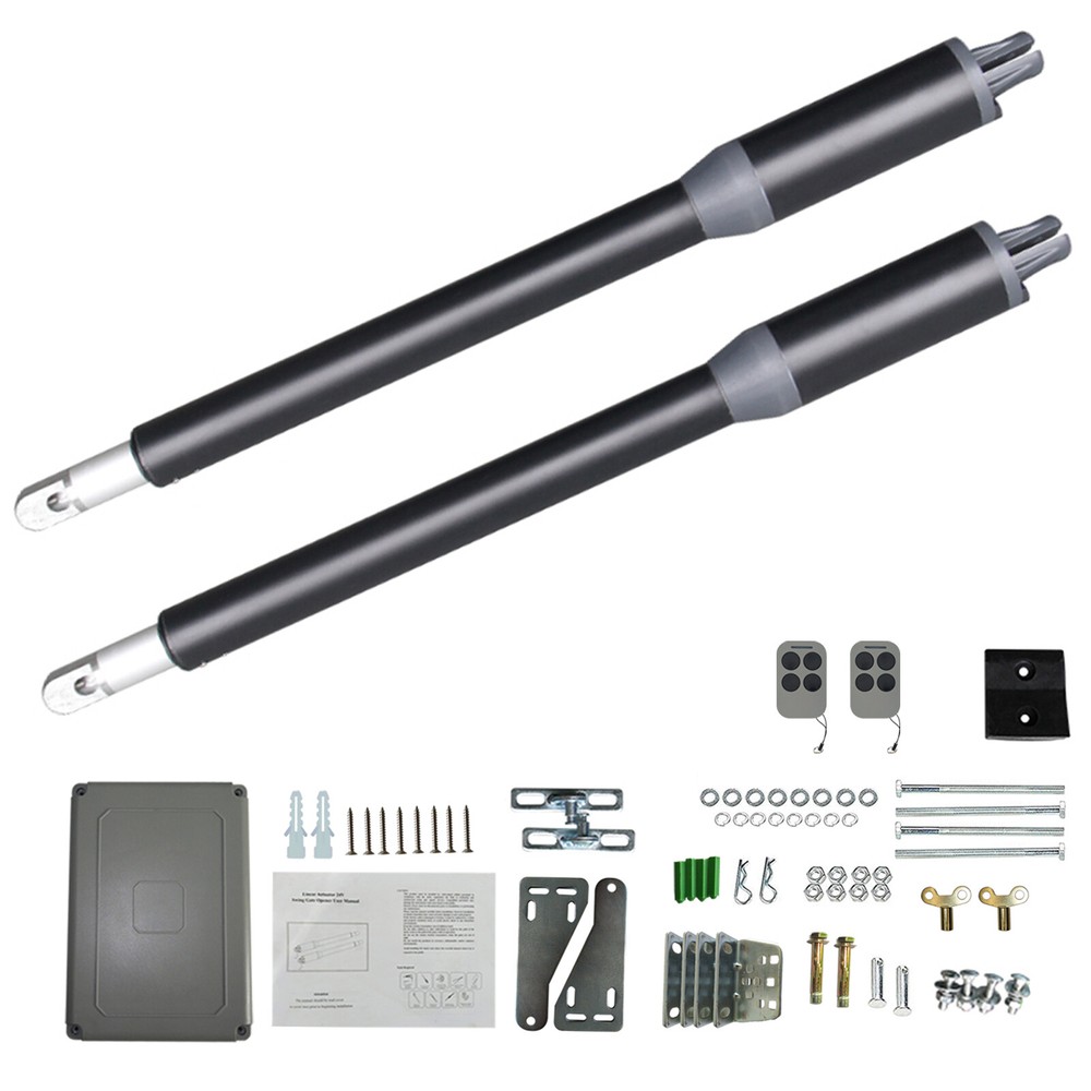 Opener Dual Swing Gate Opener Security System Automatic Gate W/ Remote Control