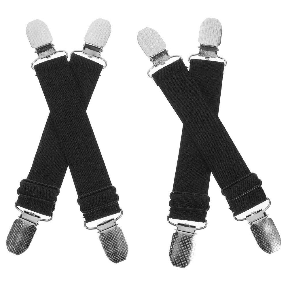 4pcs Adjustable Boot Clips for Motorcycle Riding Boot Straps Elastic Pant Keeper