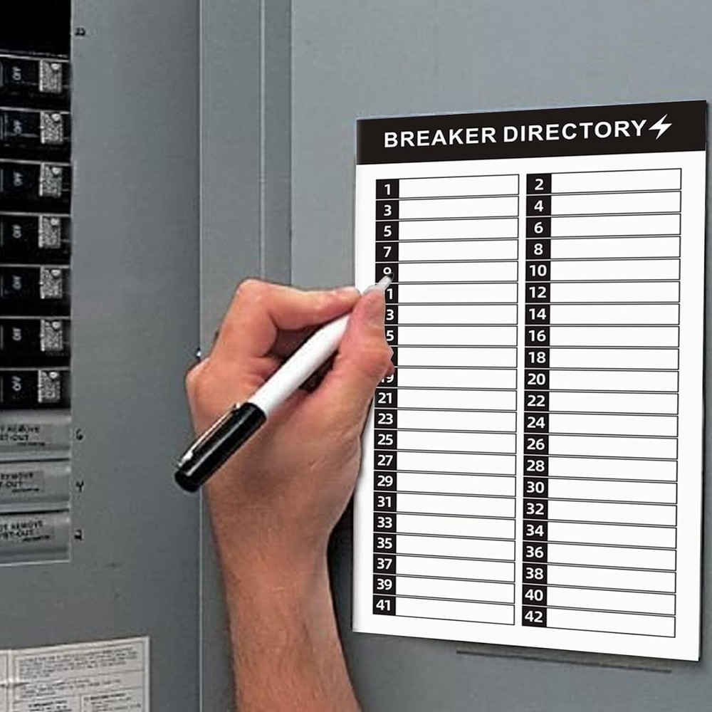 16 Sheets Breaker Panel Labels Electrical Box Sticker Numbers Breaker Panel Labe