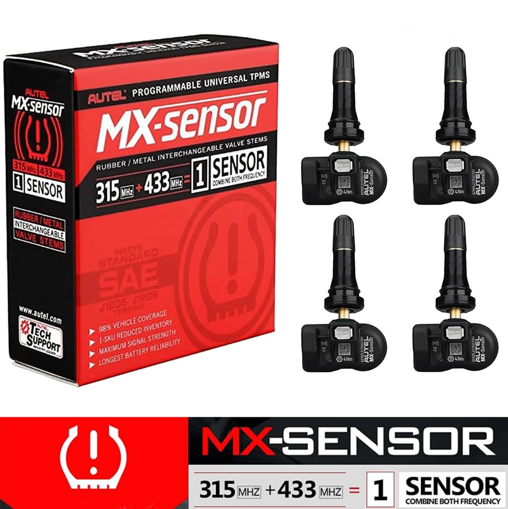 Autel MX-Sensor Universal Programmable TPMS Sensor 315 & 433MHz Pressure Sensor