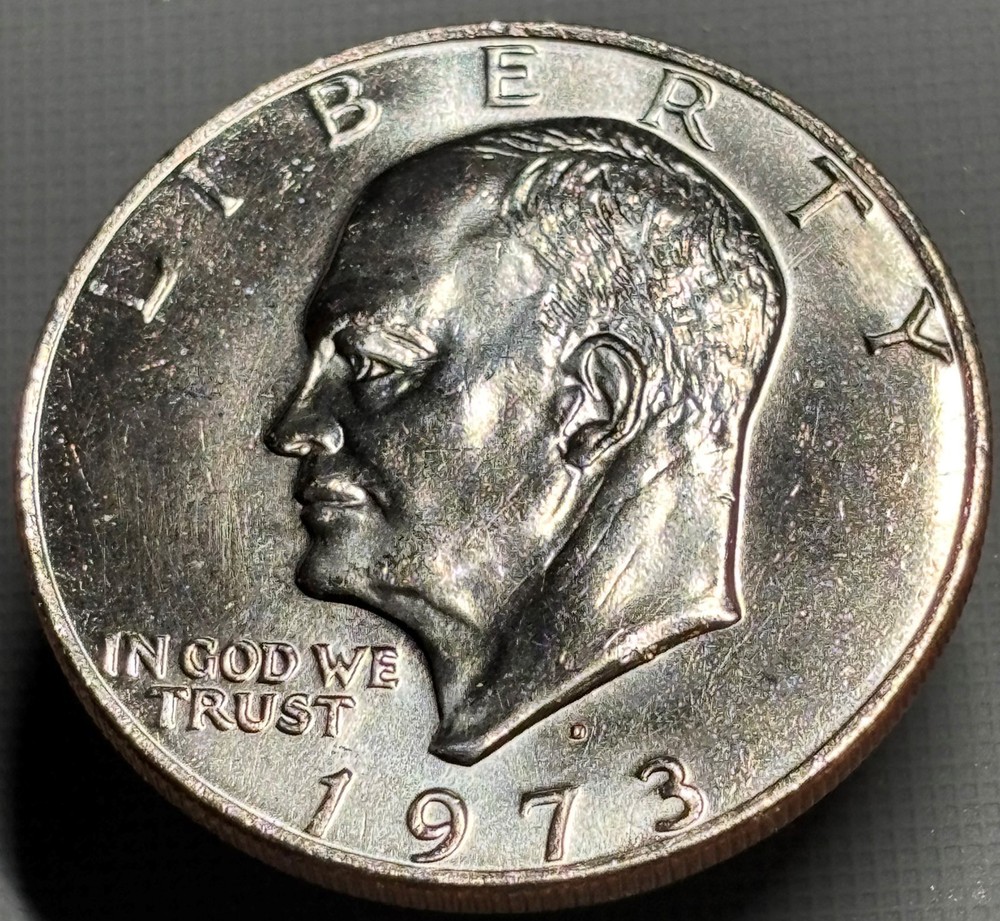 1973 D Eisenhower Ike Copper Nickel Clad Dollar C1