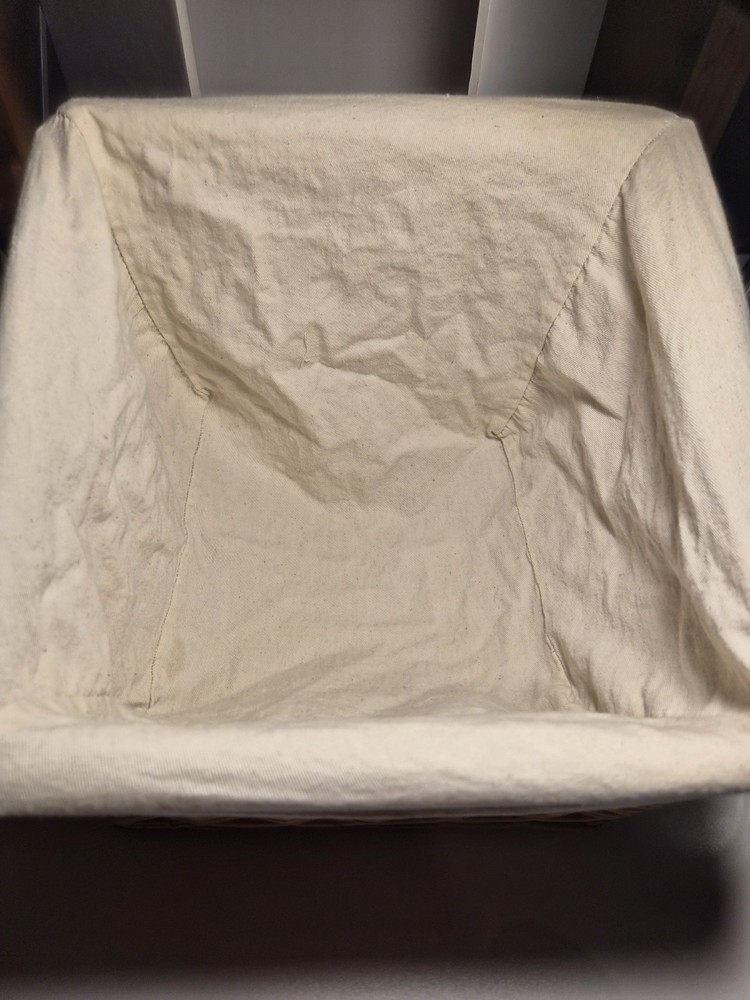 Square Baskets with Fabric Liner Set of 2