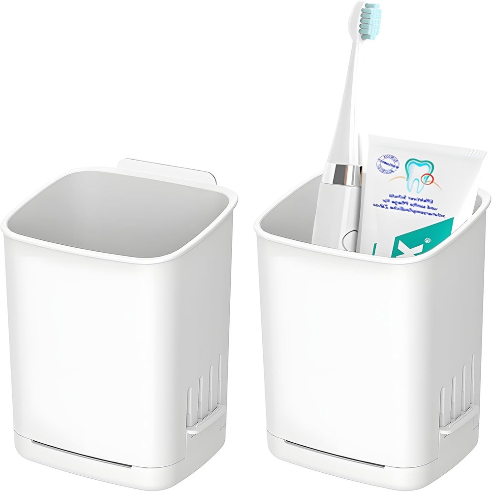 Wall Mounted Toothbrush Holders，Removable Drill-Wall Shower Holder