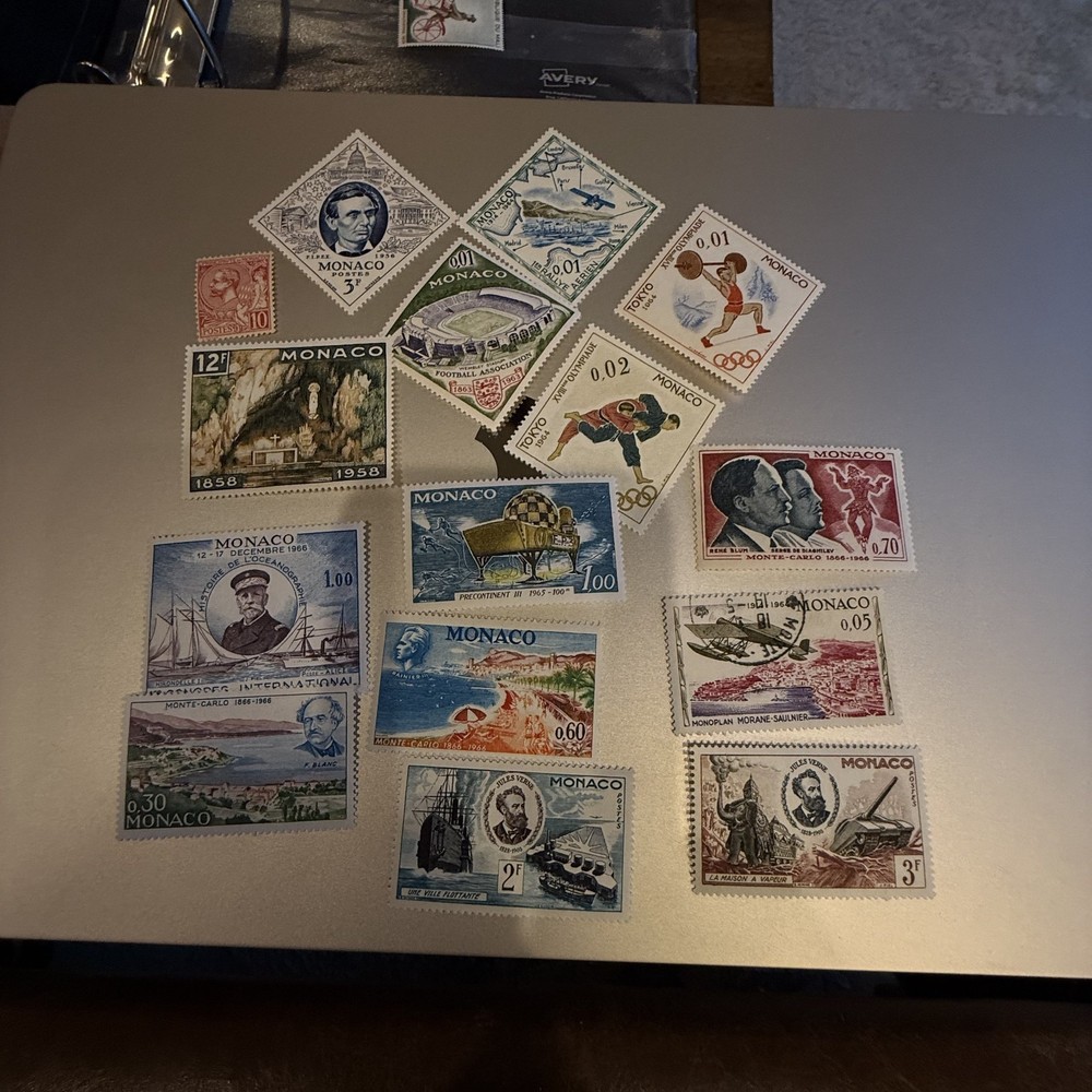 Monaco stamps from duplicate collection;... FREE SHIPPING