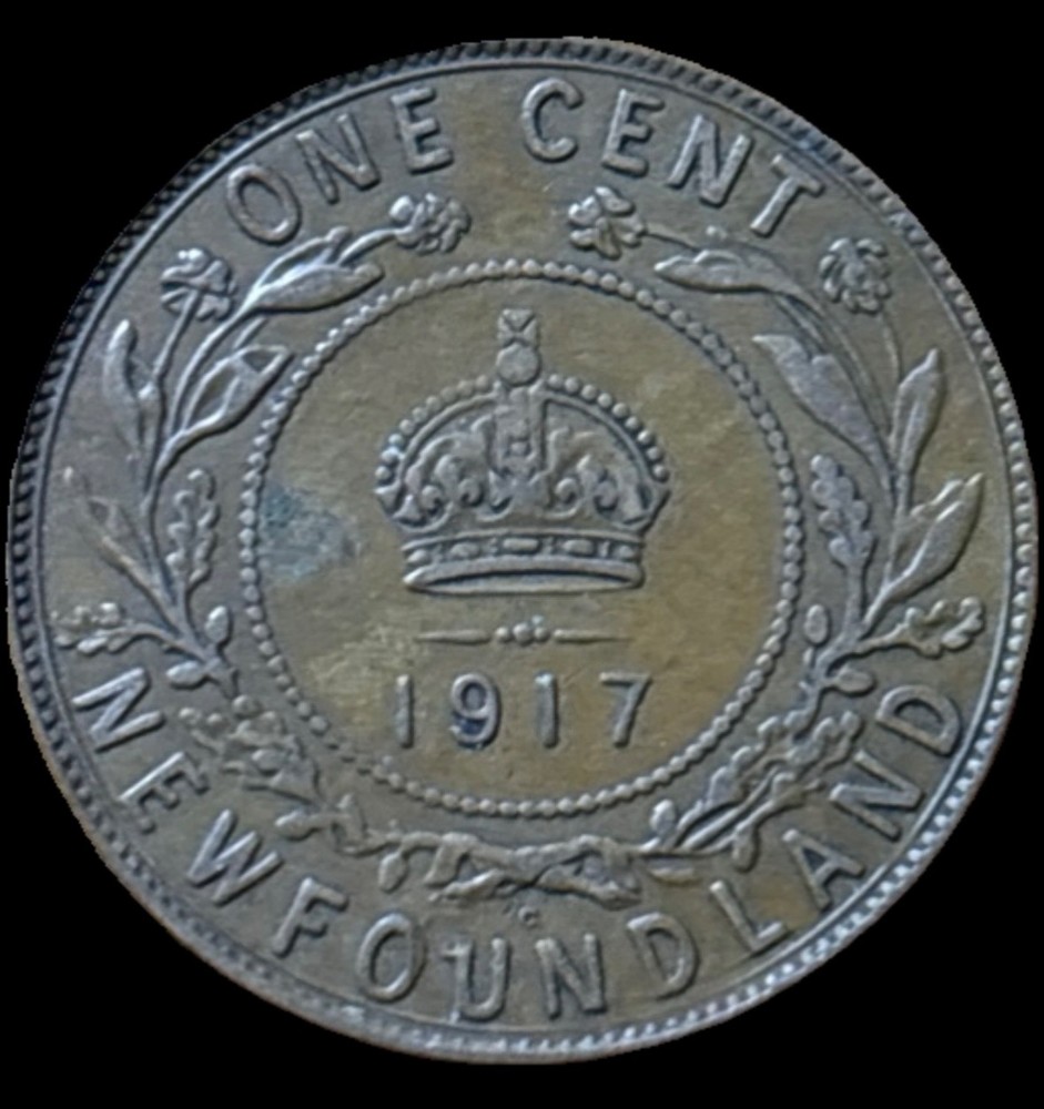 1917c Newfoundland one cent VF