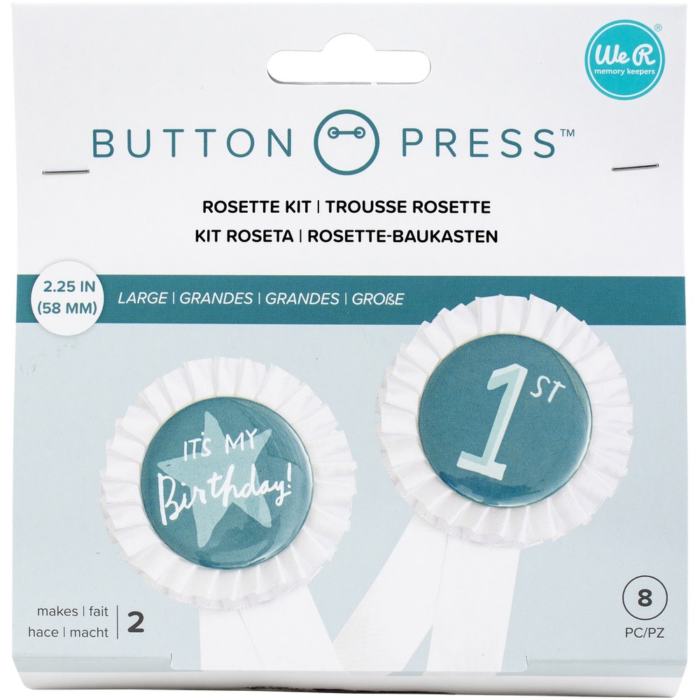 We R Button Press Rosette Kit-Makes 2 - 3 Pack