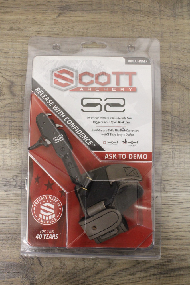 Scott Archery S2 Solid Release - Black/Tan - 4009BS4-BK