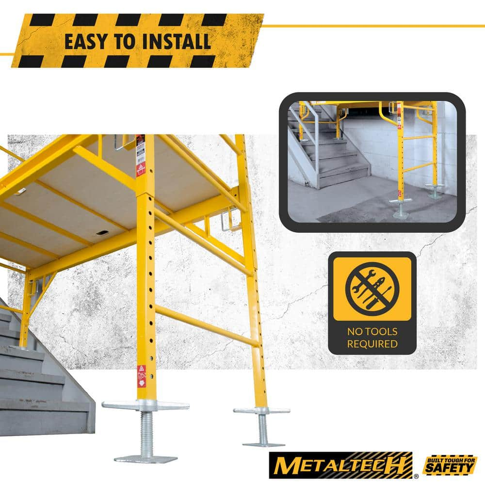 Scaffolding Platform Leveling Jack 4Pc Steel Baker Style Foundation Construction