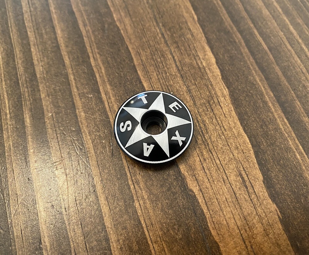 TEXAS - Threadless Bicycle Headset Stem Cap 1 1/8" BLACK USA