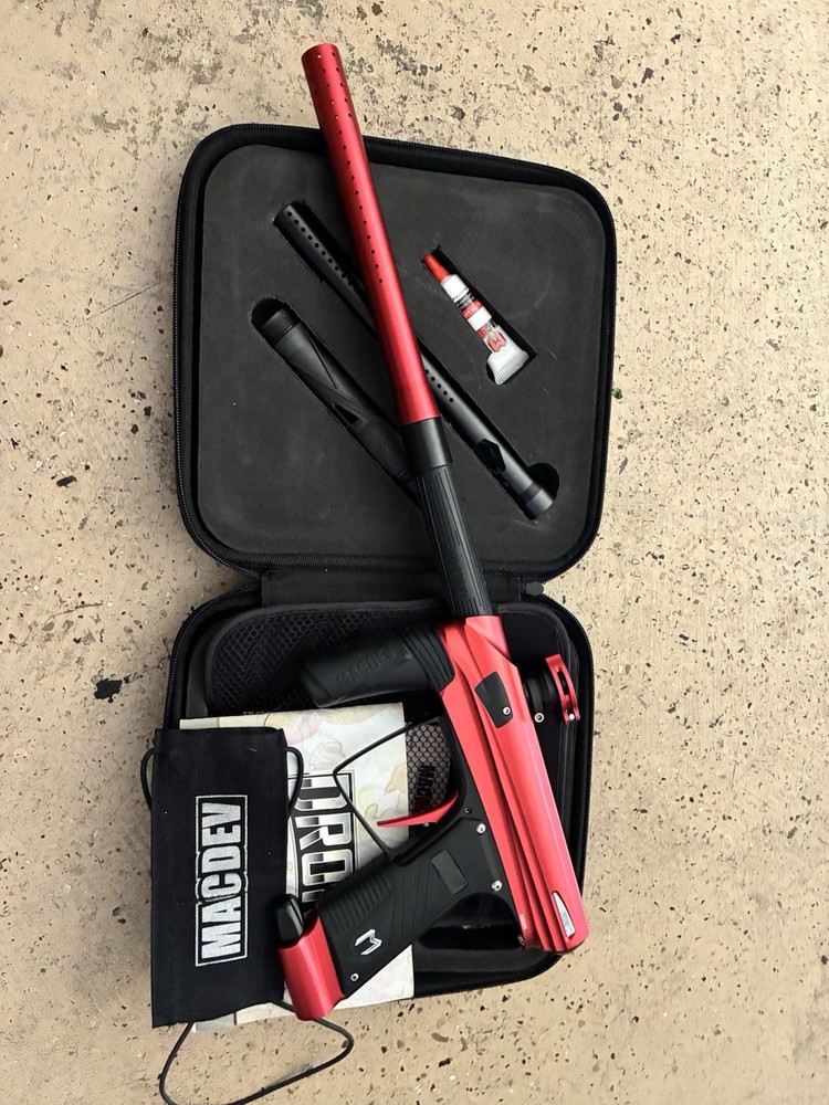 MacDev Drone 2 Electronic Paintball Marker Red & Black Finish, Advanced Design