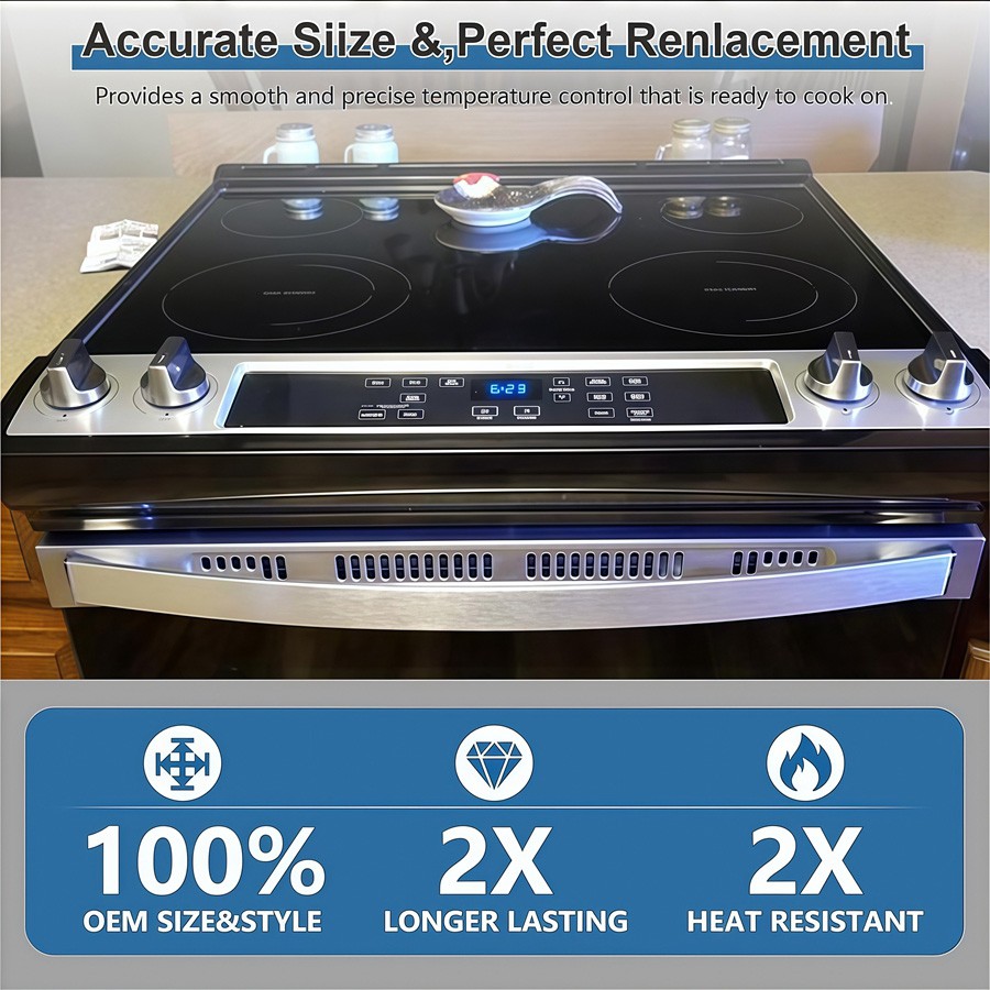 W11517331 for Whirlpool Electric Range Knobs (4pcs) Replace W10850027 W11117415