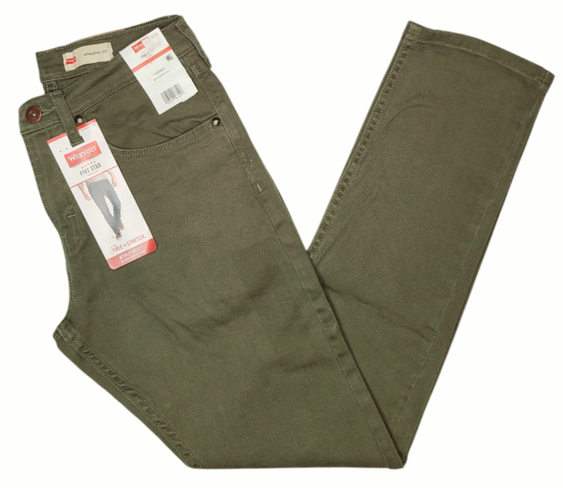 Wrangler #11654 NEW Men's Athletic Fit Stretch Jeans