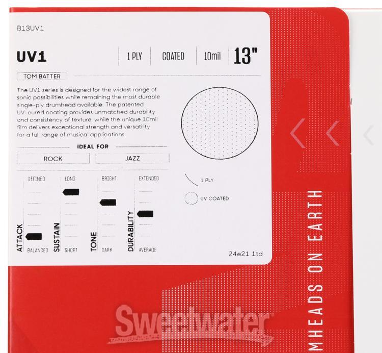 Evans UV1 Series Drumhead - 13" - Coated