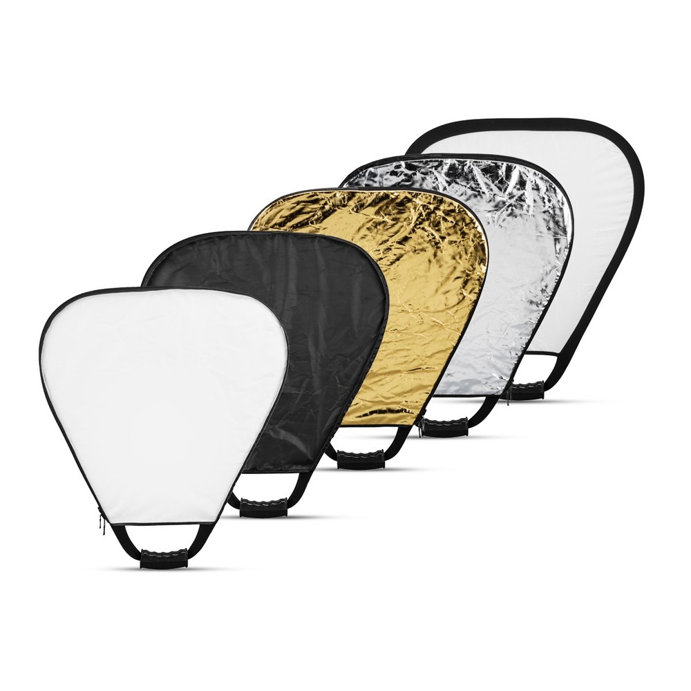 Glow 5-in-1 Collapsible Triangle Reflector with Handle (18")