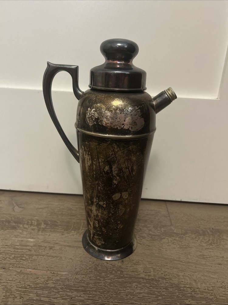 Vtg BERNARD RICE’S SONS Apollo EPNS Silver Plate Cocktail Shaker 4348 1920's