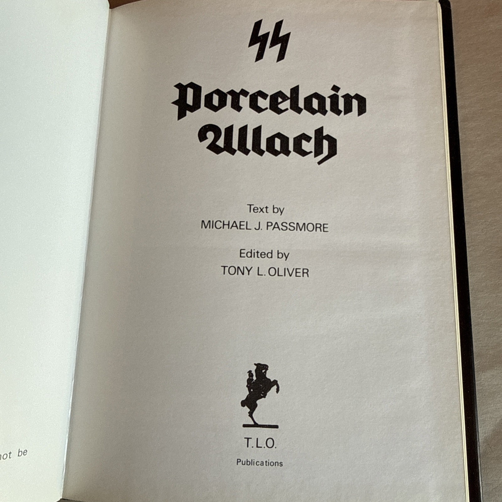 RARE SS Porcelain Allach Book by Michael J. Passmore, TLO Publications 1972 1st.