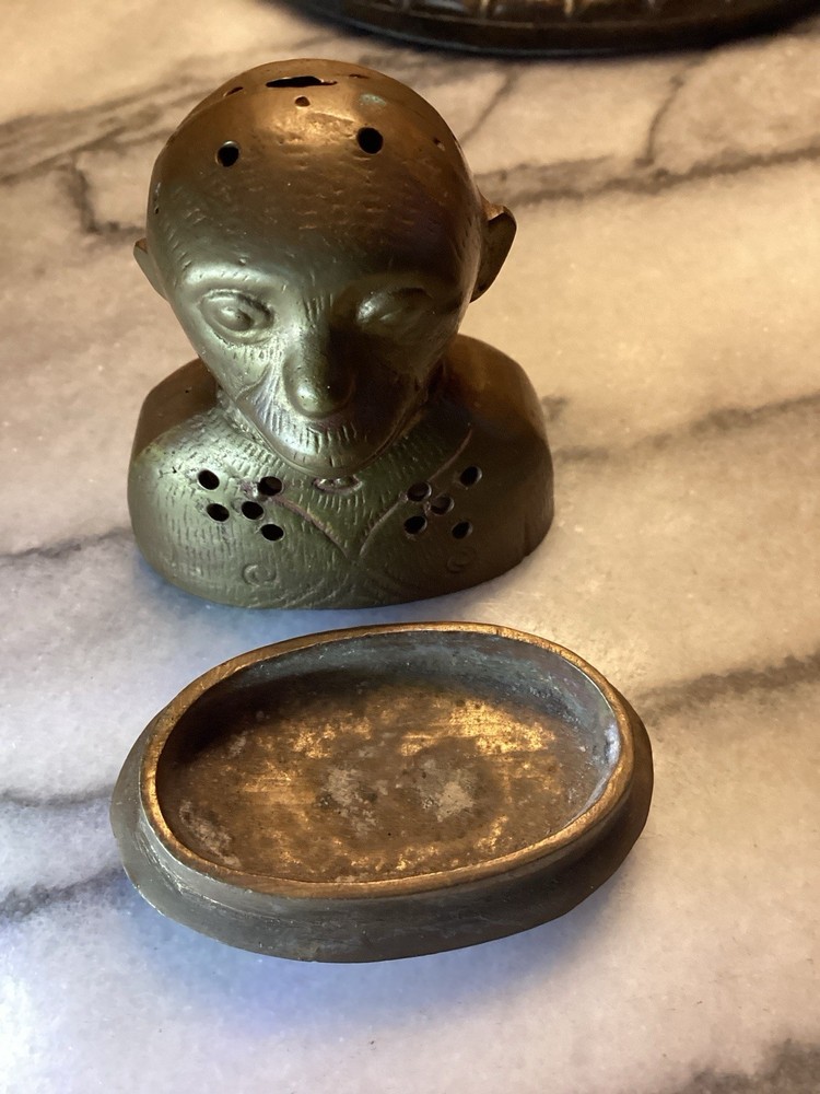 Vintage Brass Monkey Incense Burners (2)