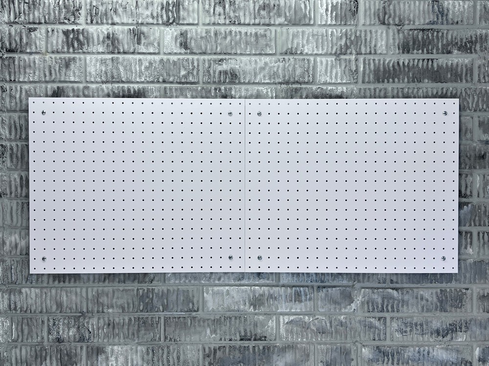 White Polypropylene Pegboard Panel 22x18 Inch 1/8 Inch Thick Wall Mount