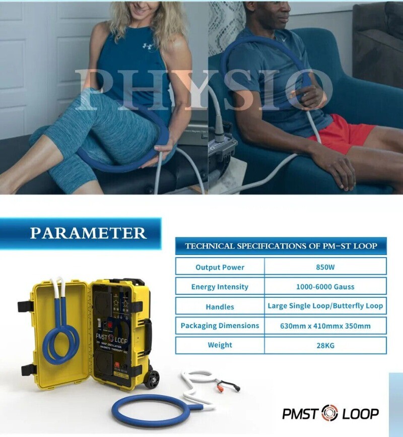 PEMF Pulse Electromagnetic Therapy PMST Machine with Single and Butterfly Loop