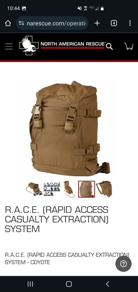 rapid access casualty evacuation system-coyote brown
