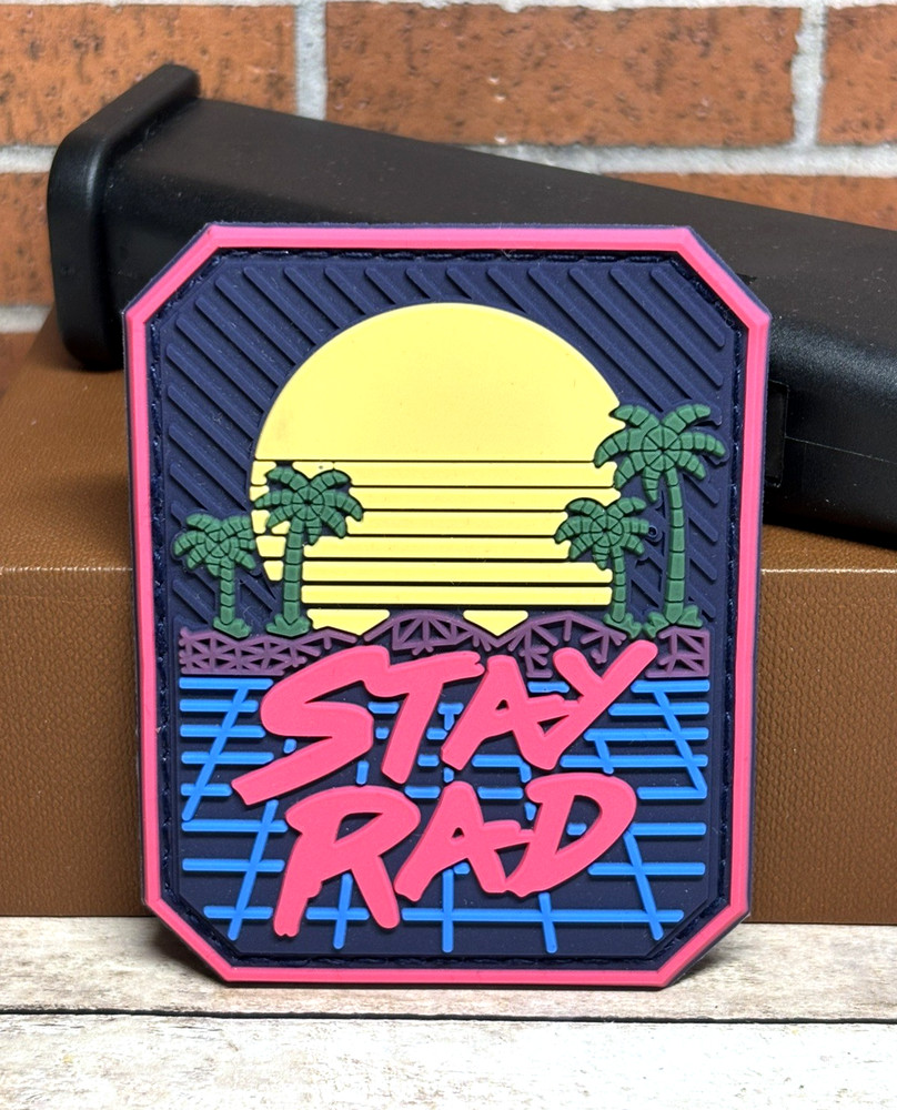 Stay Rad PVC Patch - Tactical Morale Patch - Cool Retro 80's Arcade Patch