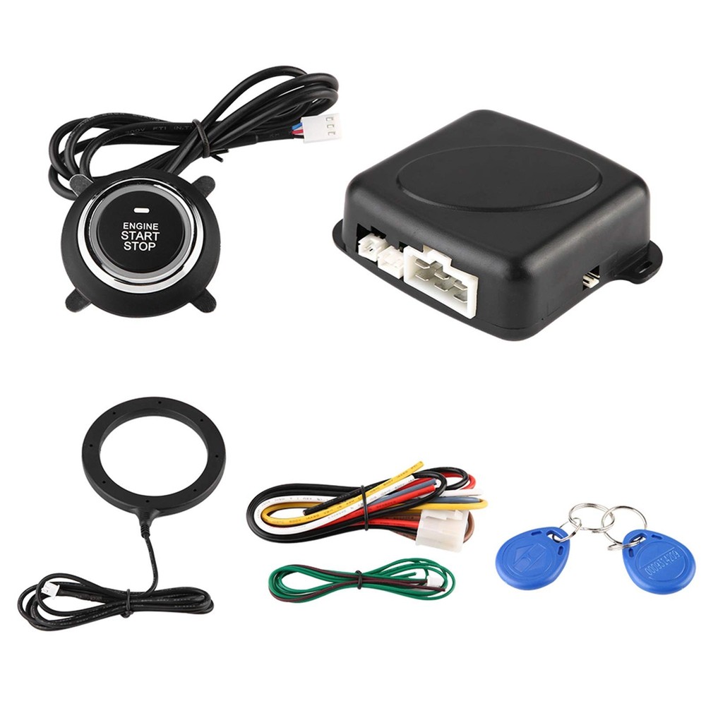 12V Car Alarm Security System, Universal System Engine Push Button...